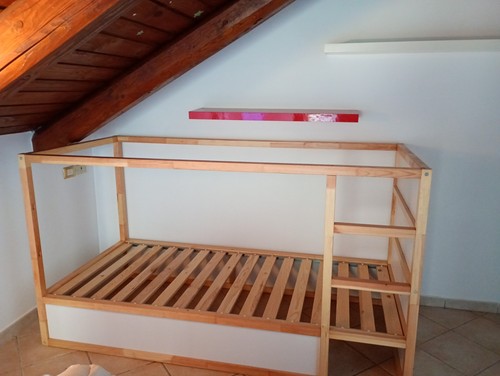 Letto singolo legno per - singolo,