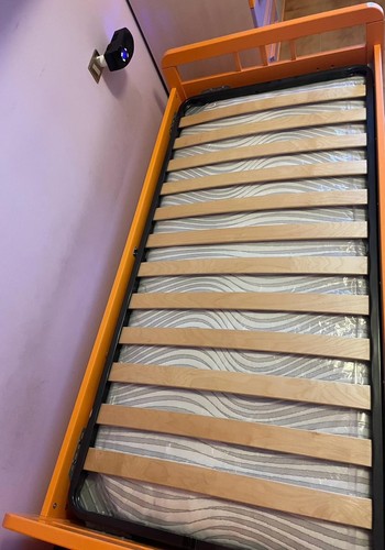 Letto legno colorato con - letto,