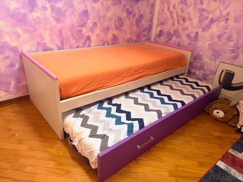 Letto singolo legno - legno, con