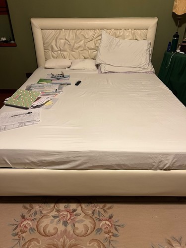 Letto matrimoniale flou con - matrimoniale,