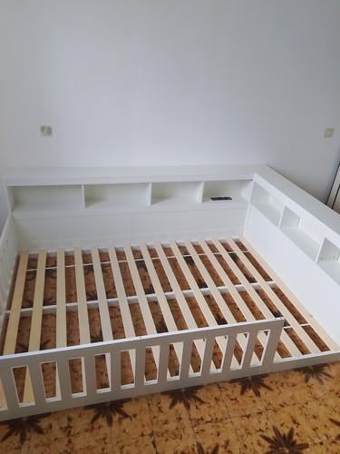 Letto legno bianco - letto, in