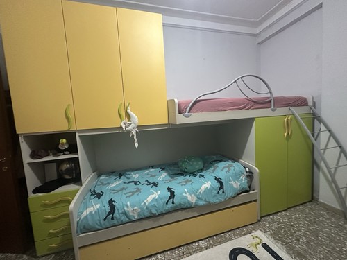 Letto castello legno con - a,