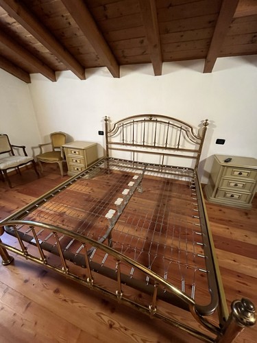 Letto matrimoniale ottone con