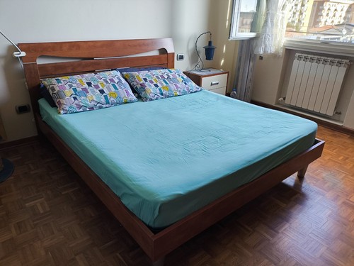 Letto matrimoniale legno - letto,