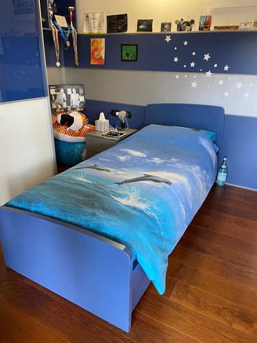 Letto singolo blu - 90,