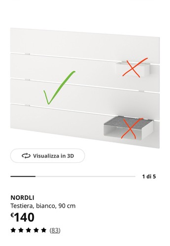 Ikea nordli testiera letto - nordli,