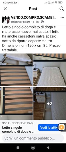 Letto singolo legno beige - in,